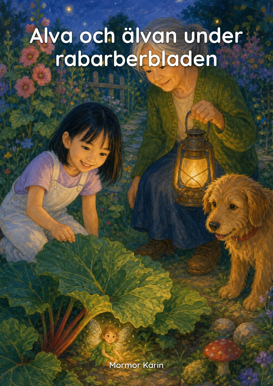Alva och älvan under rabarberbladen