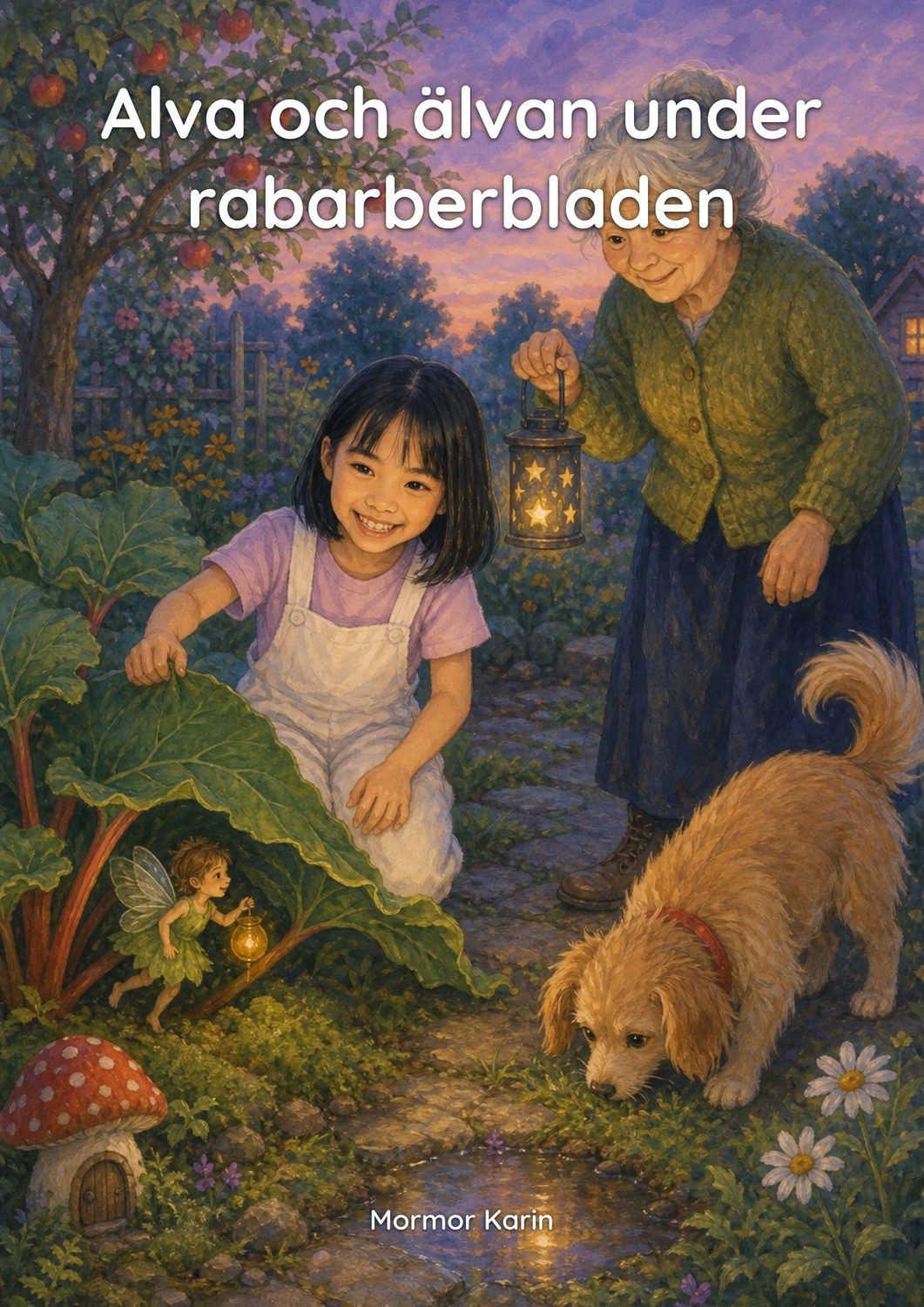 Alva och älvan under rabarberbladen
