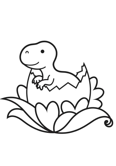 Dinosaurieunge som kläcks ur sitt ägg